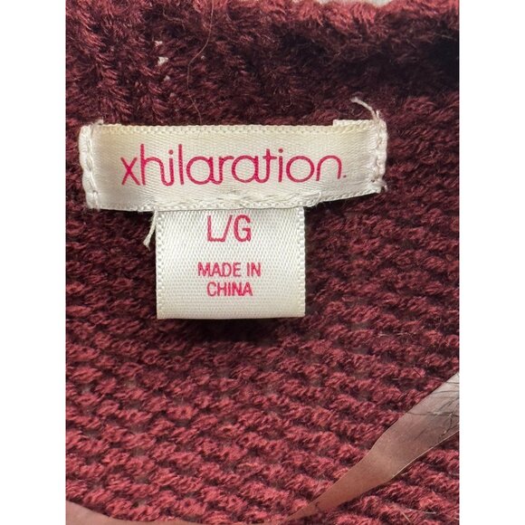 Xhilaration womens Large Faux Fur Burgundy Vest Acrylic & Polyester Blend - Picture 3 of 9